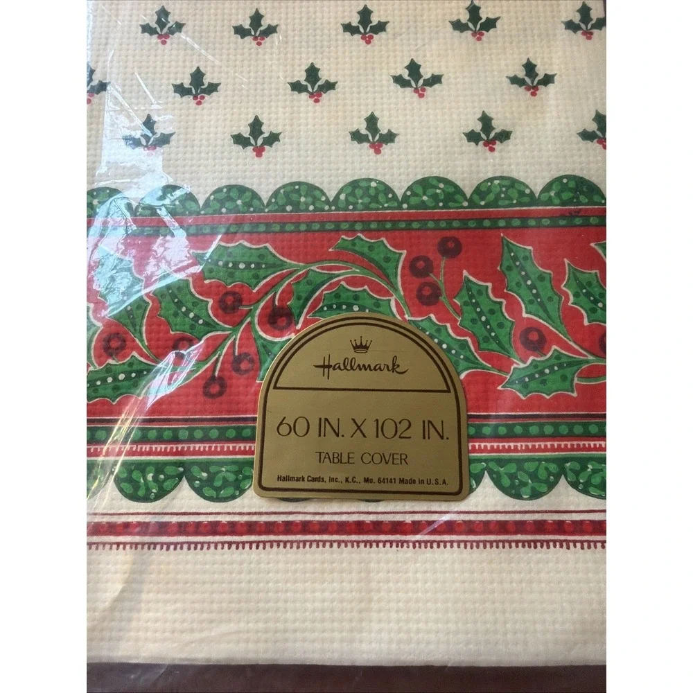 2 NOS Hallmark Christmas Paper Table Covers 60